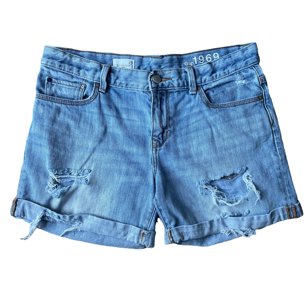 Gap Women Sexy Boyfriend Distressed Denim Jean Shorts